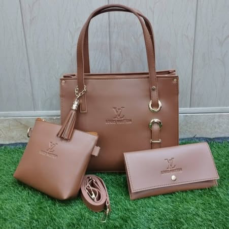 Luxury LV 3-Piece Handbag Set – Tote, Crossbody & Wallet