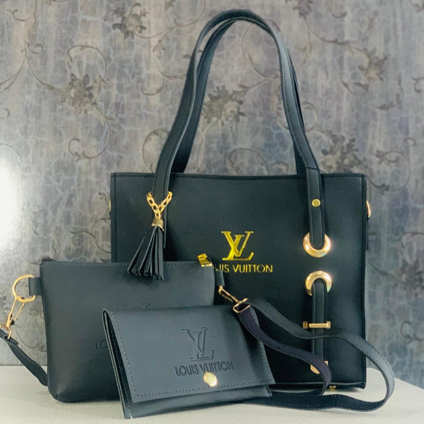 Luxury LV 3-Piece Handbag Set – Tote, Crossbody & Wallet