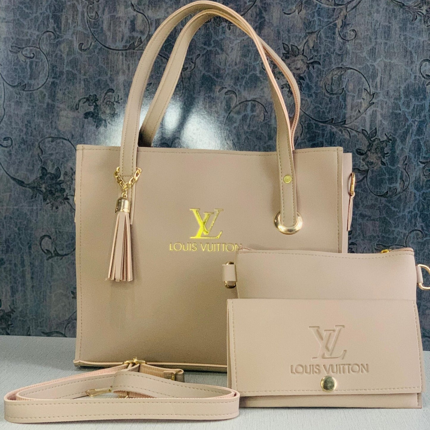 Luxury LV 3-Piece Handbag Set – Tote, Crossbody & Wallet